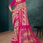 Pink Patola Print Sarees