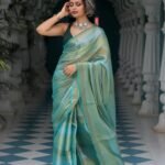 Green Tissue Handloom Saree