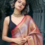 Orange Tissue Handloom Saree