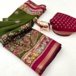Green Mul Cotton Saree